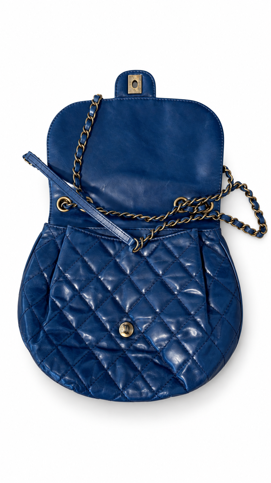 Sac à rabat à bulles en cuir matelassé Chanel CC