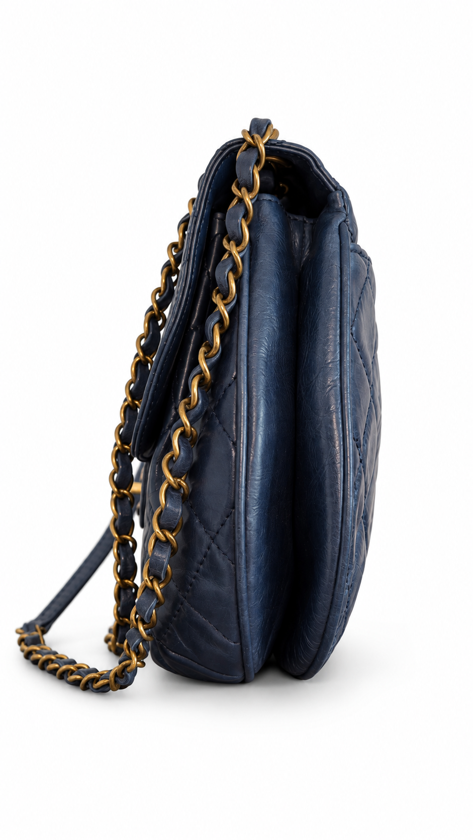Sac à rabat à bulles en cuir matelassé Chanel CC