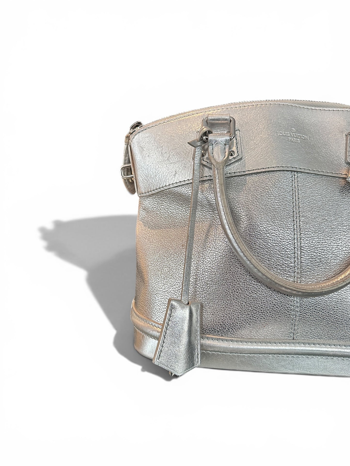 Louis Vuitton Lockit MM Cuir Argenté