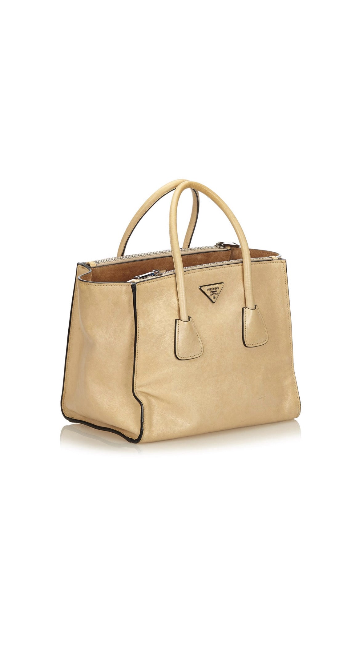 Sac Prada cuir de veau beige