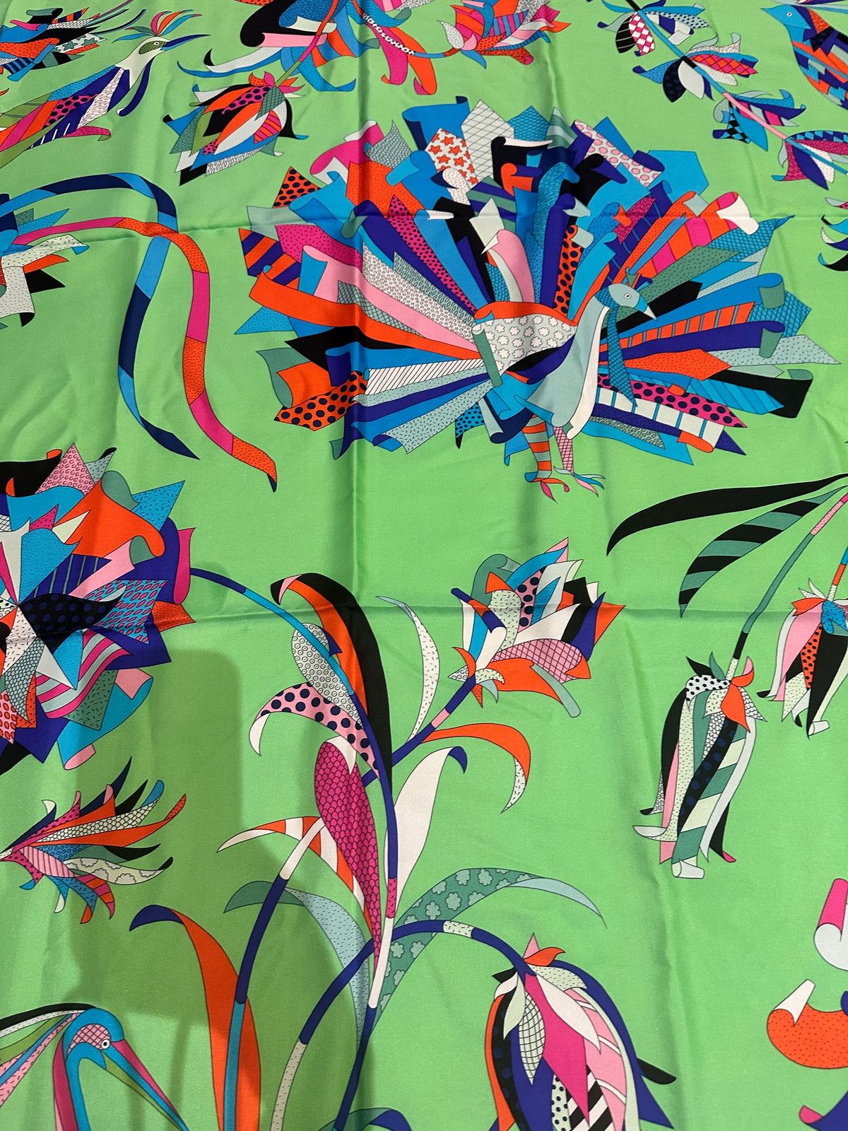 Carré géant Hermès 140 « Paradis de Soie » – Vert