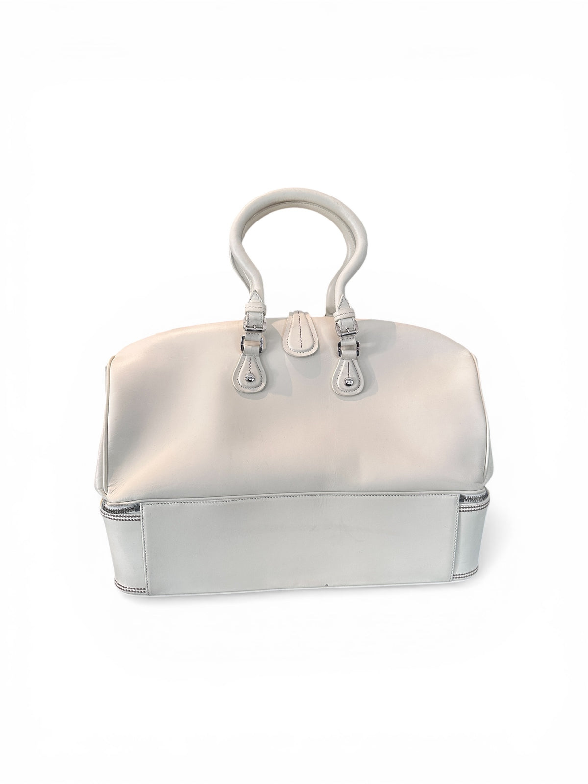 CHRISTIAN DIOR – Cream Leather Large Detective Bag