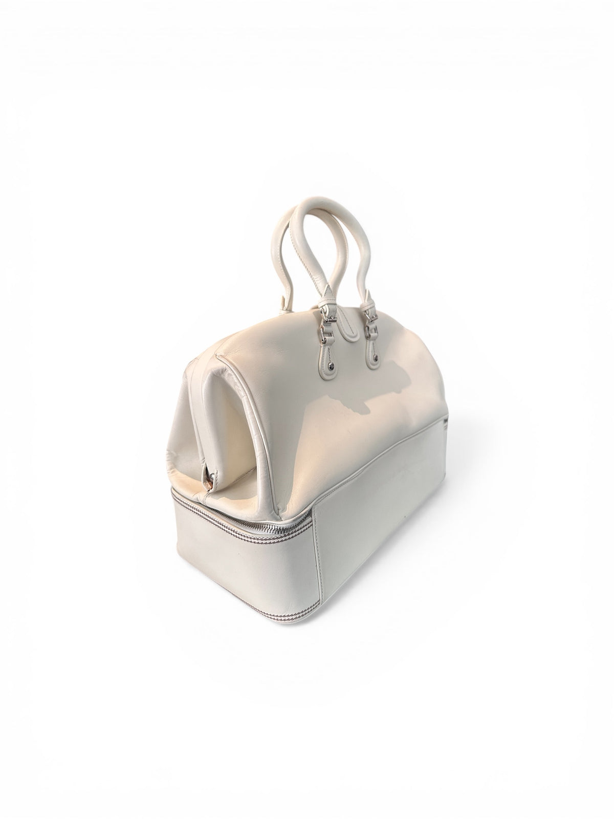 CHRISTIAN DIOR – Cream Leather Large Detective Bag