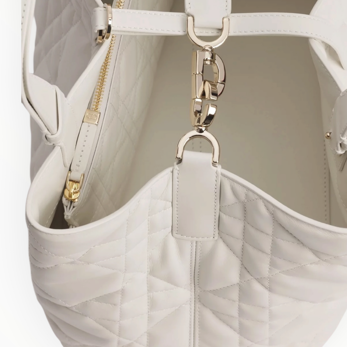Sac Dior Toujours Medium blanc en cuir