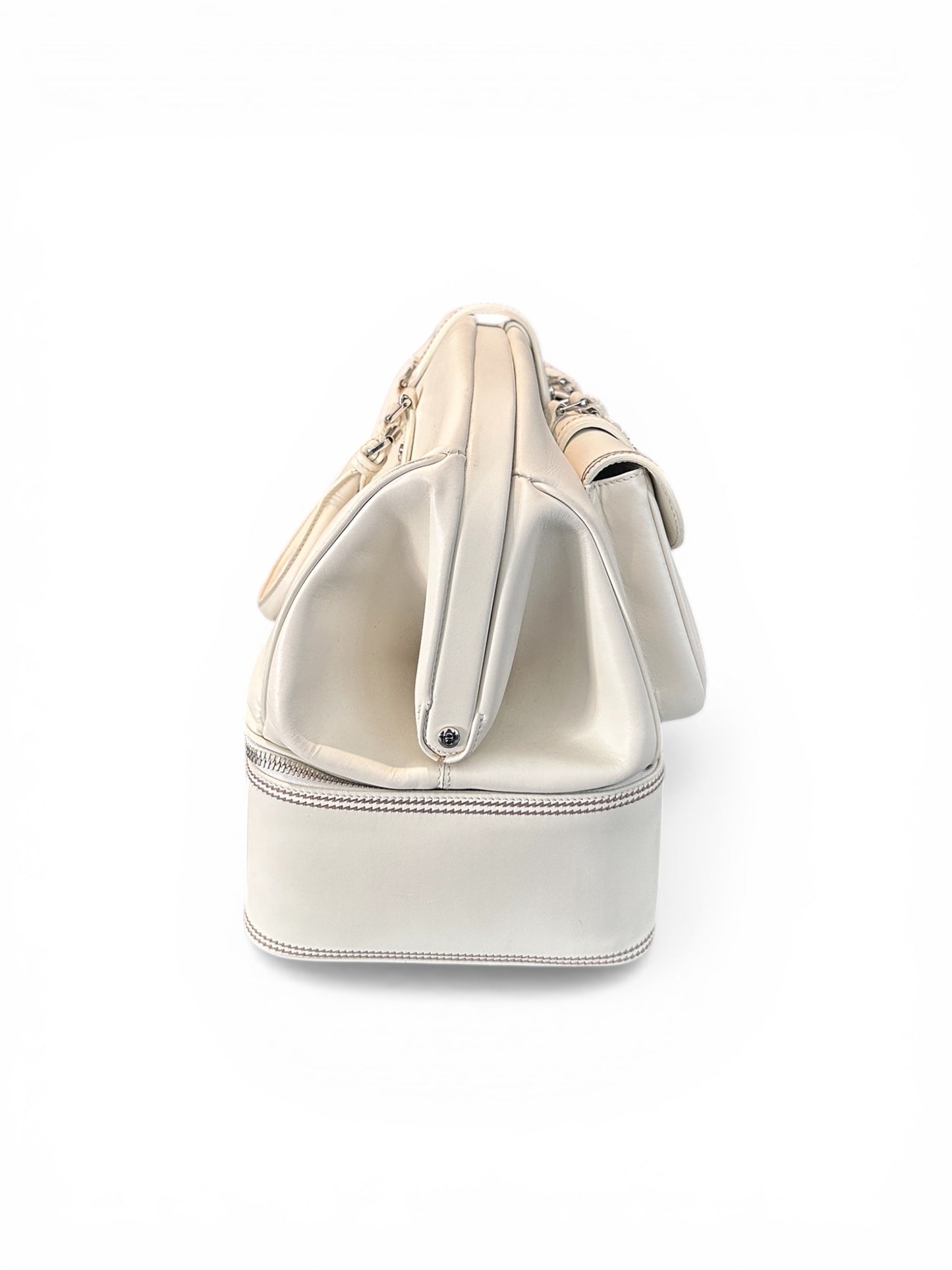 CHRISTIAN DIOR – Detective Large en cuir crème