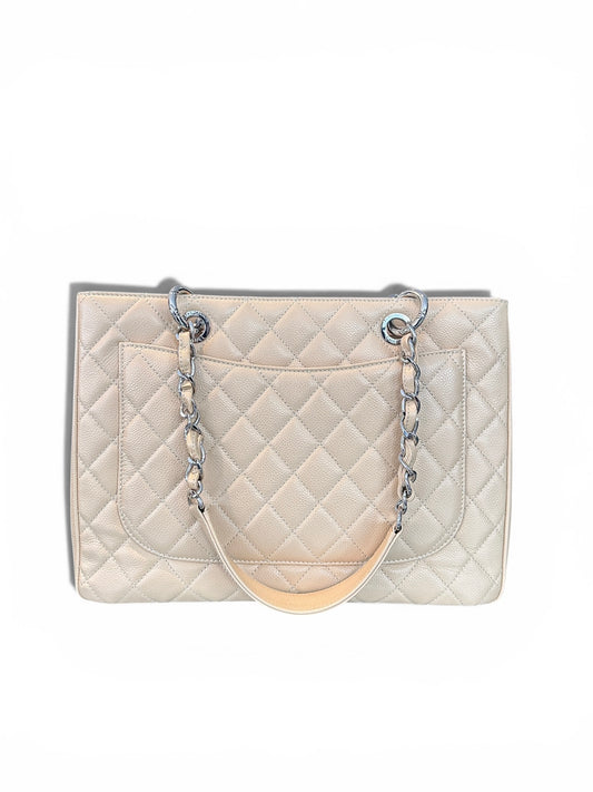 Chanel Grand Shopping Tote GST Beige Caviar – 2014
