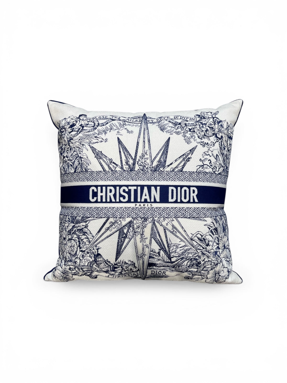 Dior Maison Cushion – Toile de Jouy Navy Blue