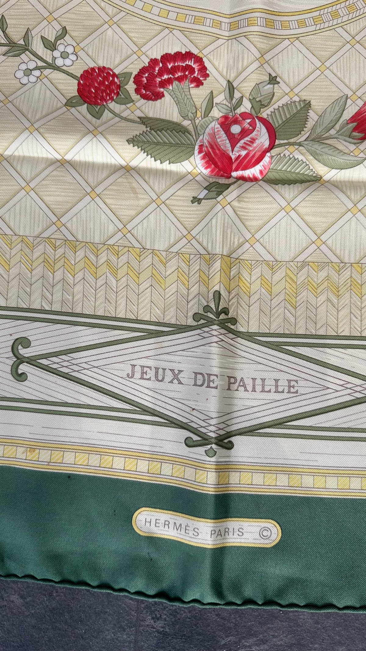 Hermès 90 Straw Games Scarf
