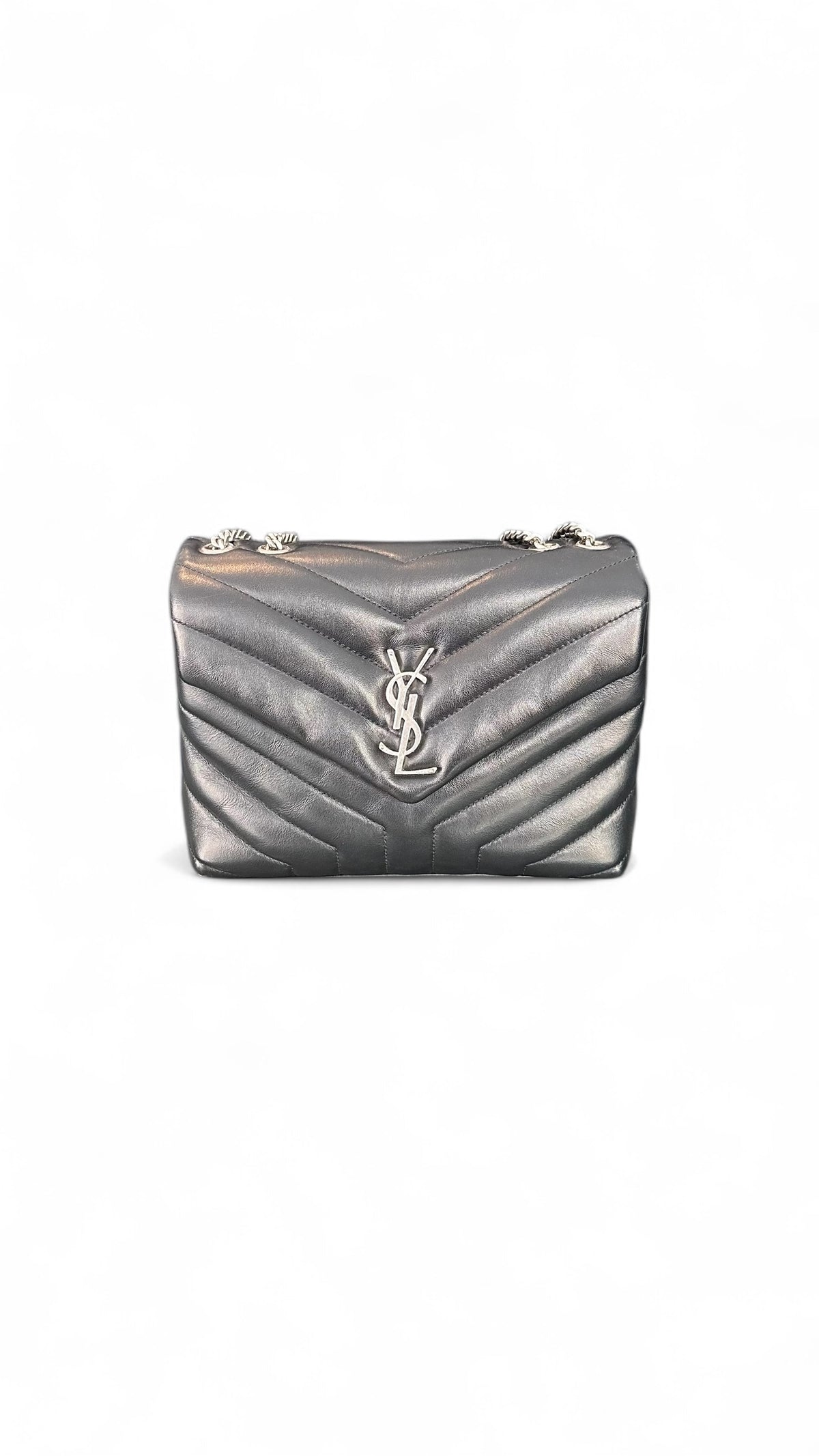 Sac YSL Loulou – Cuir matelassé noir – Très bon état