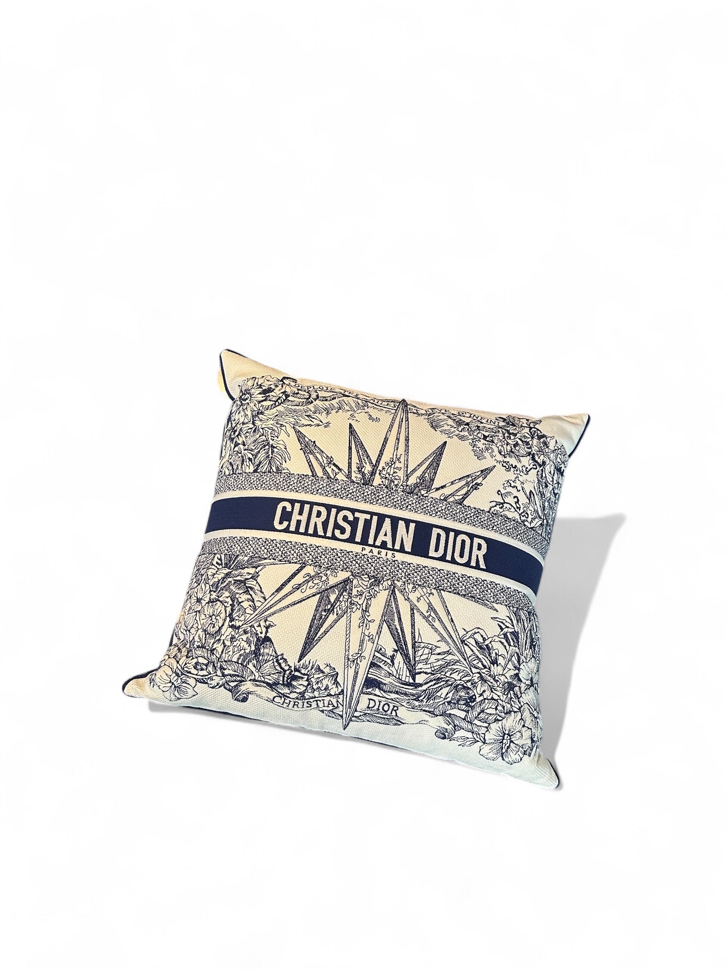 Coussin Dior Maison – Toile de Jouy Bleu Marine