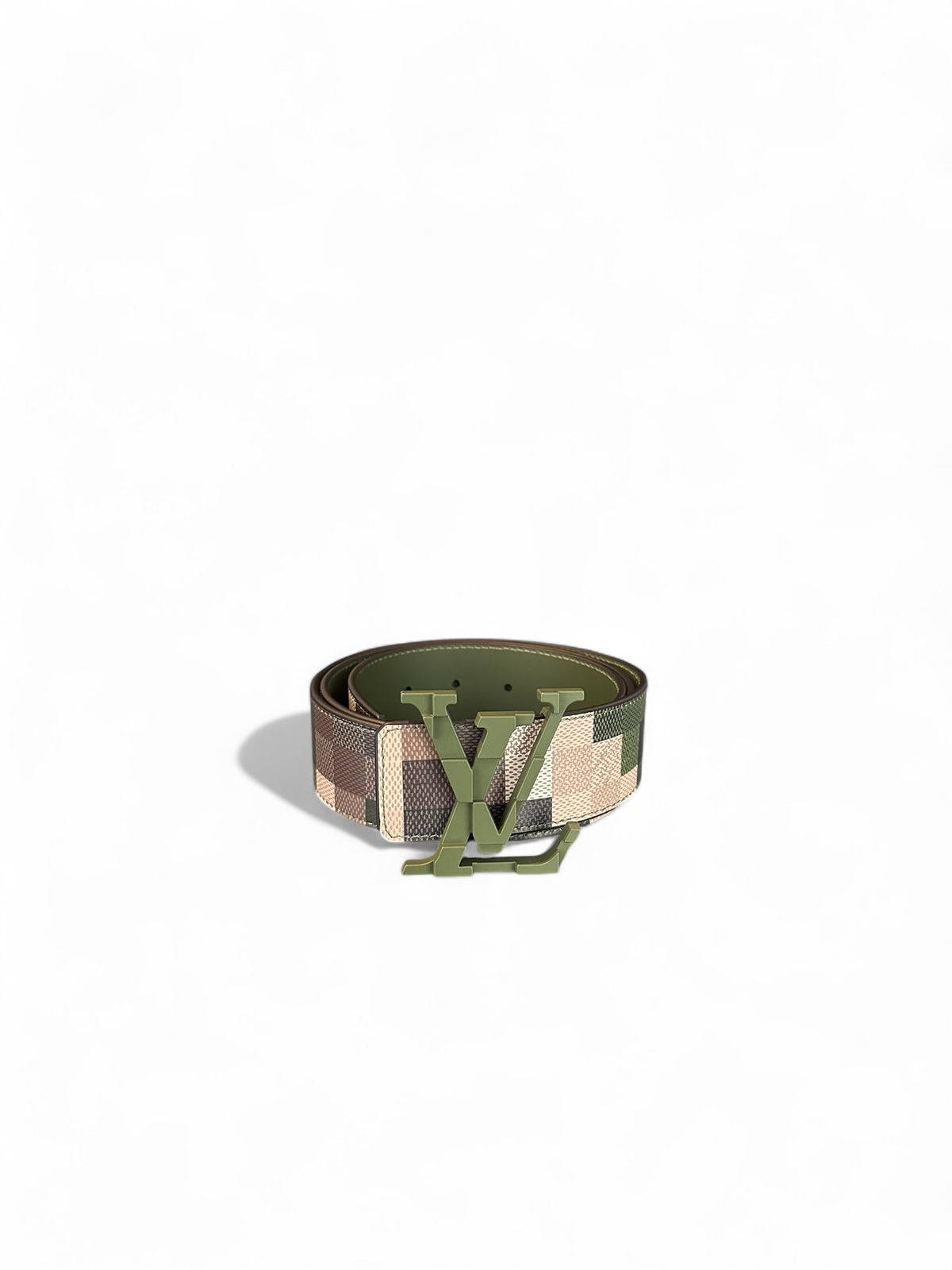 Louis Vuitton LV Mega Pixel 40mm Ceinture Réversible Damoflage Vert Damier