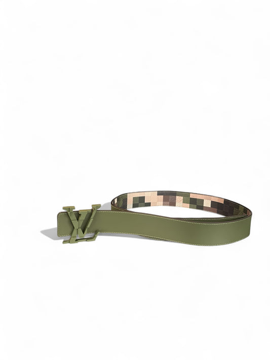 Louis Vuitton LV Mega Pixel 40mm Ceinture Réversible Damoflage Vert Damier