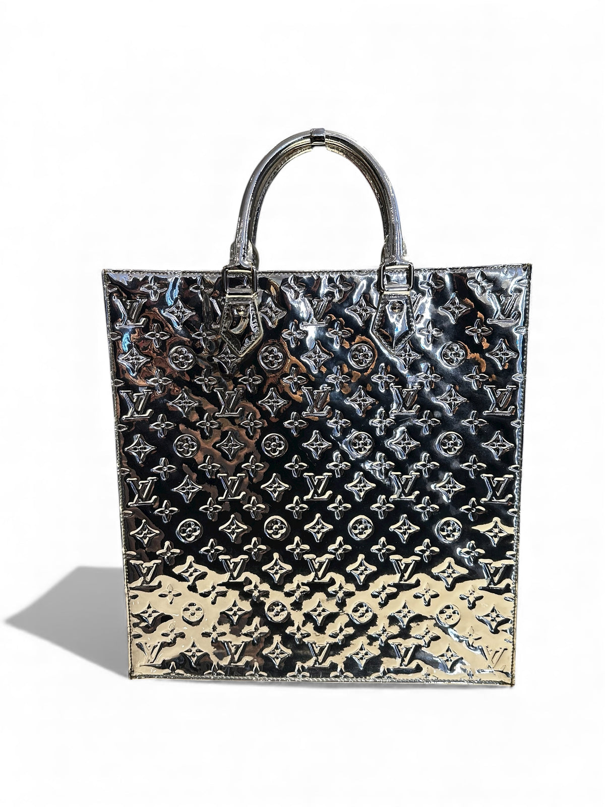 Louis Vuitton Sac Plat – Monogram Miroir Argenté – Édition 2009 – Bon état
