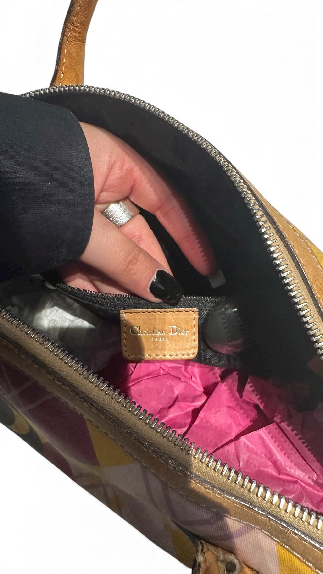 Christian Dior Golfer Harlequin 2004 – Sac à main vintage multicolore