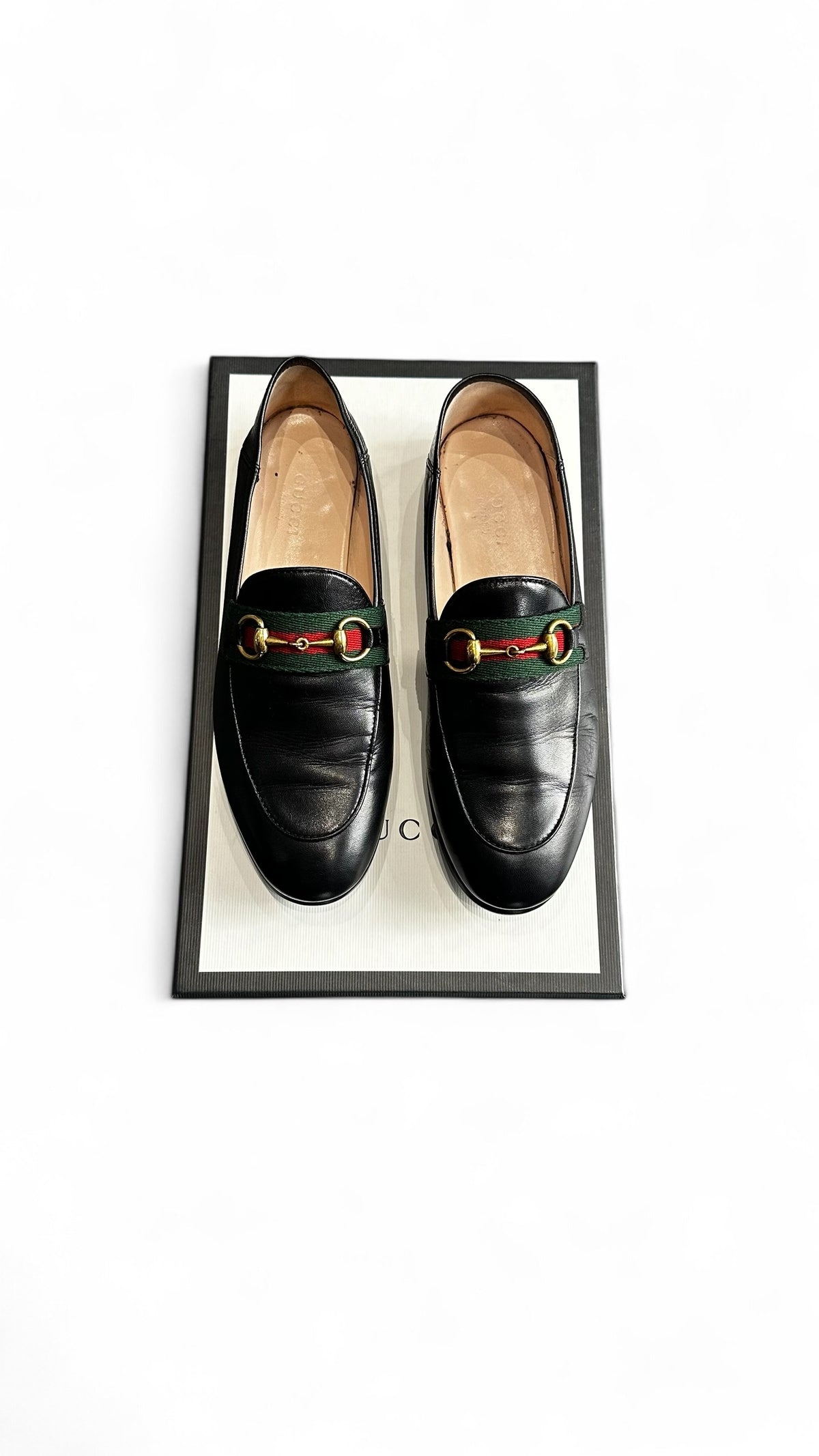 Gucci – Black leather vintage loafers