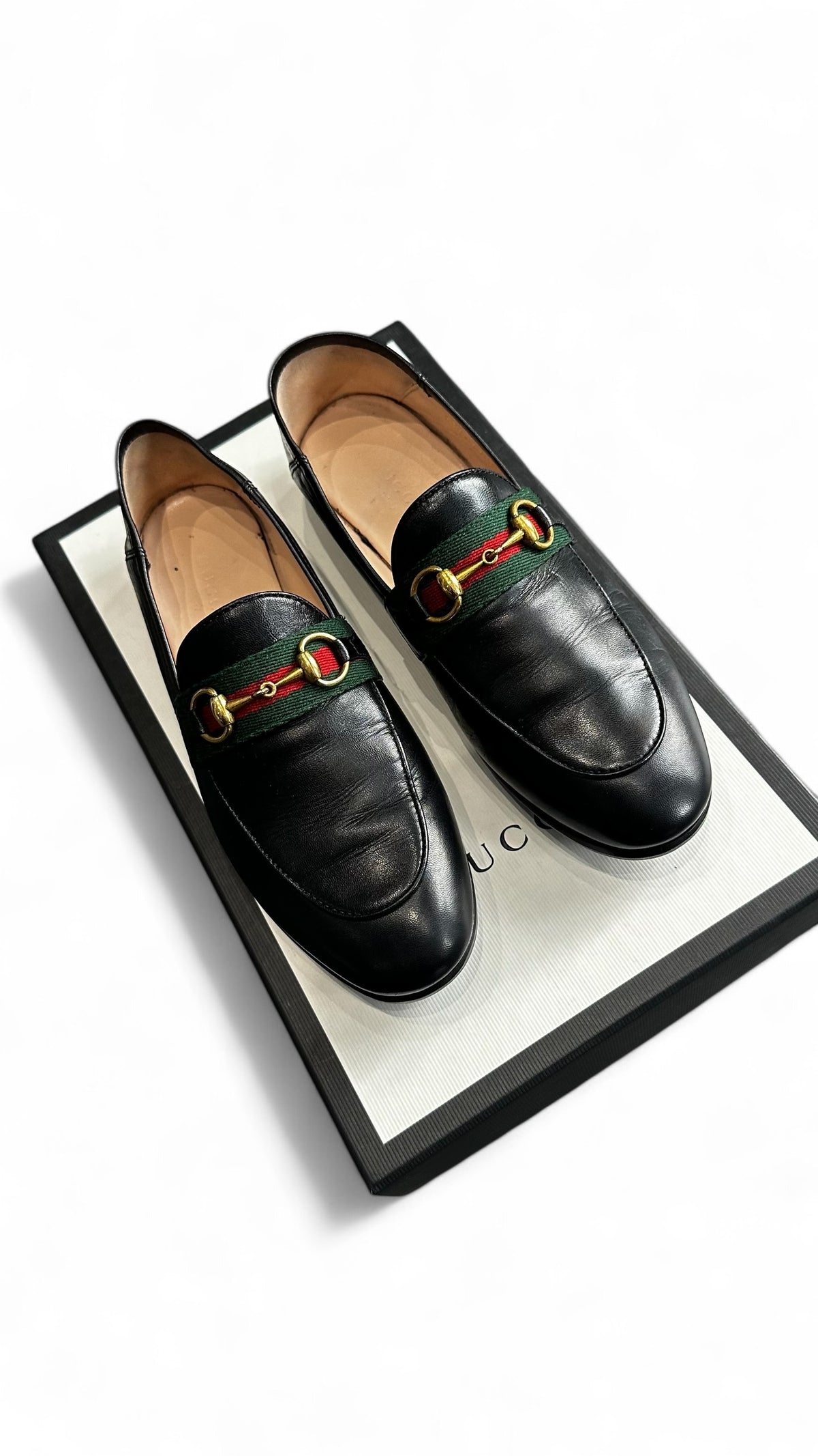 Gucci – Black leather vintage loafers