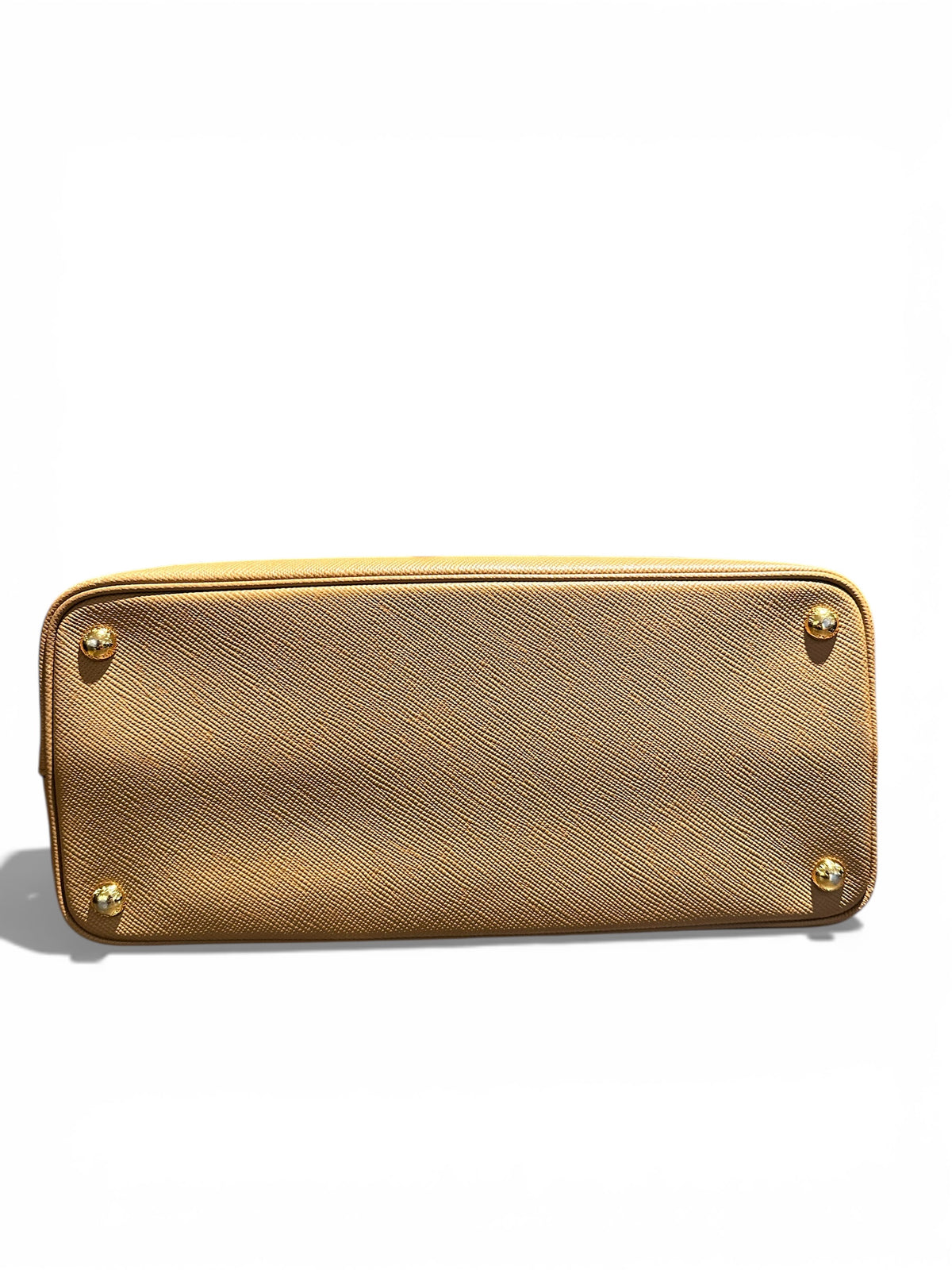 PRADA – Sac cabas Saffiano cuir camel / noisette gris