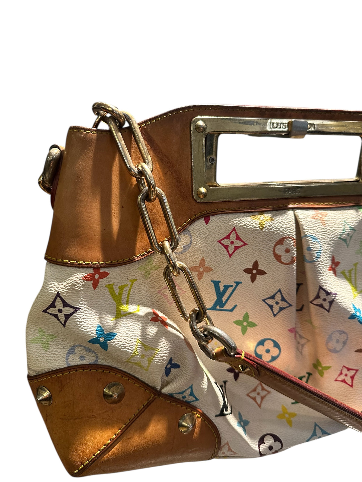 Louis Vuitton Judy – White Monogram Multicolore Canvas