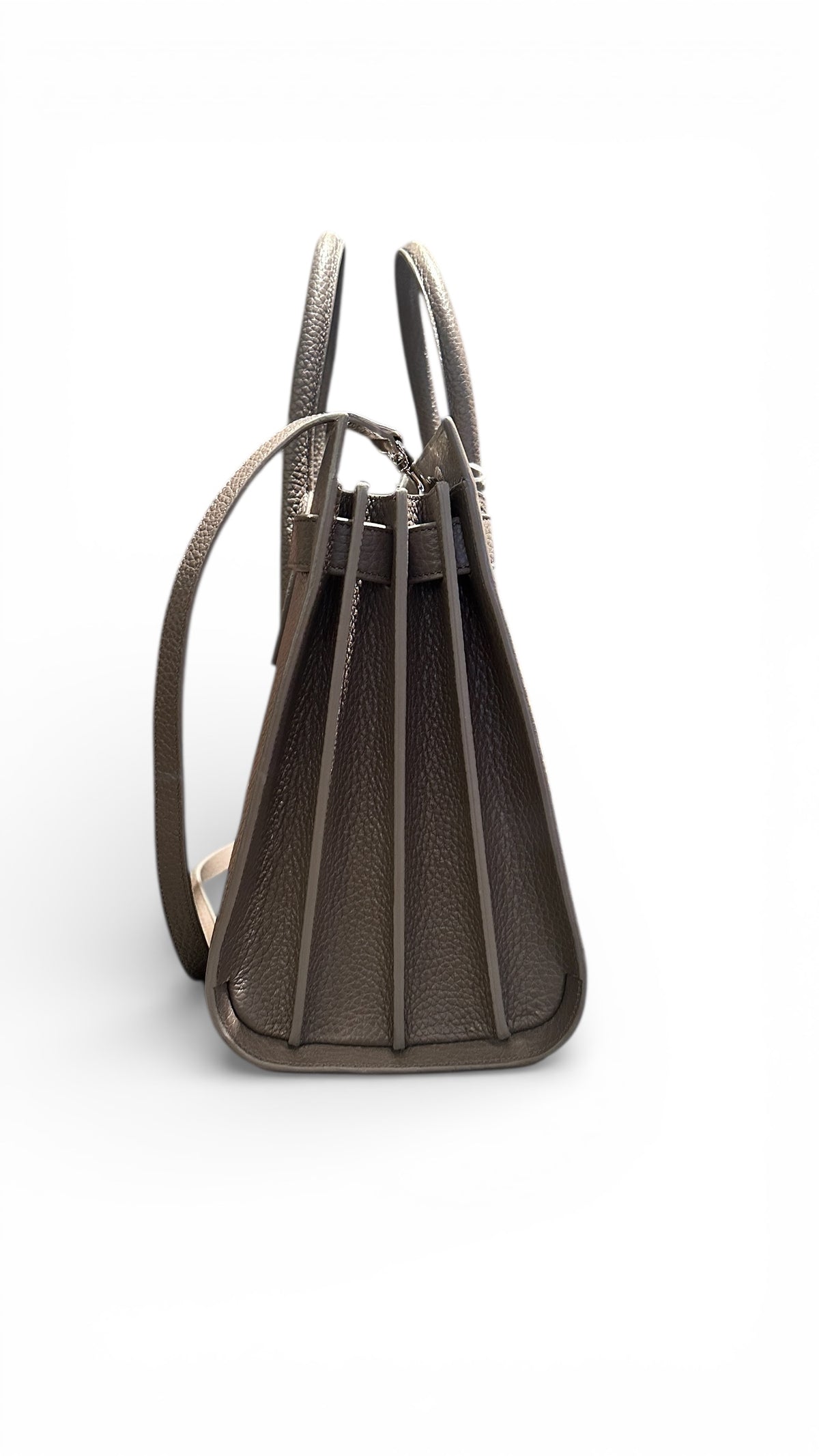 Saint Laurent Sac de Jour in greige grained leather