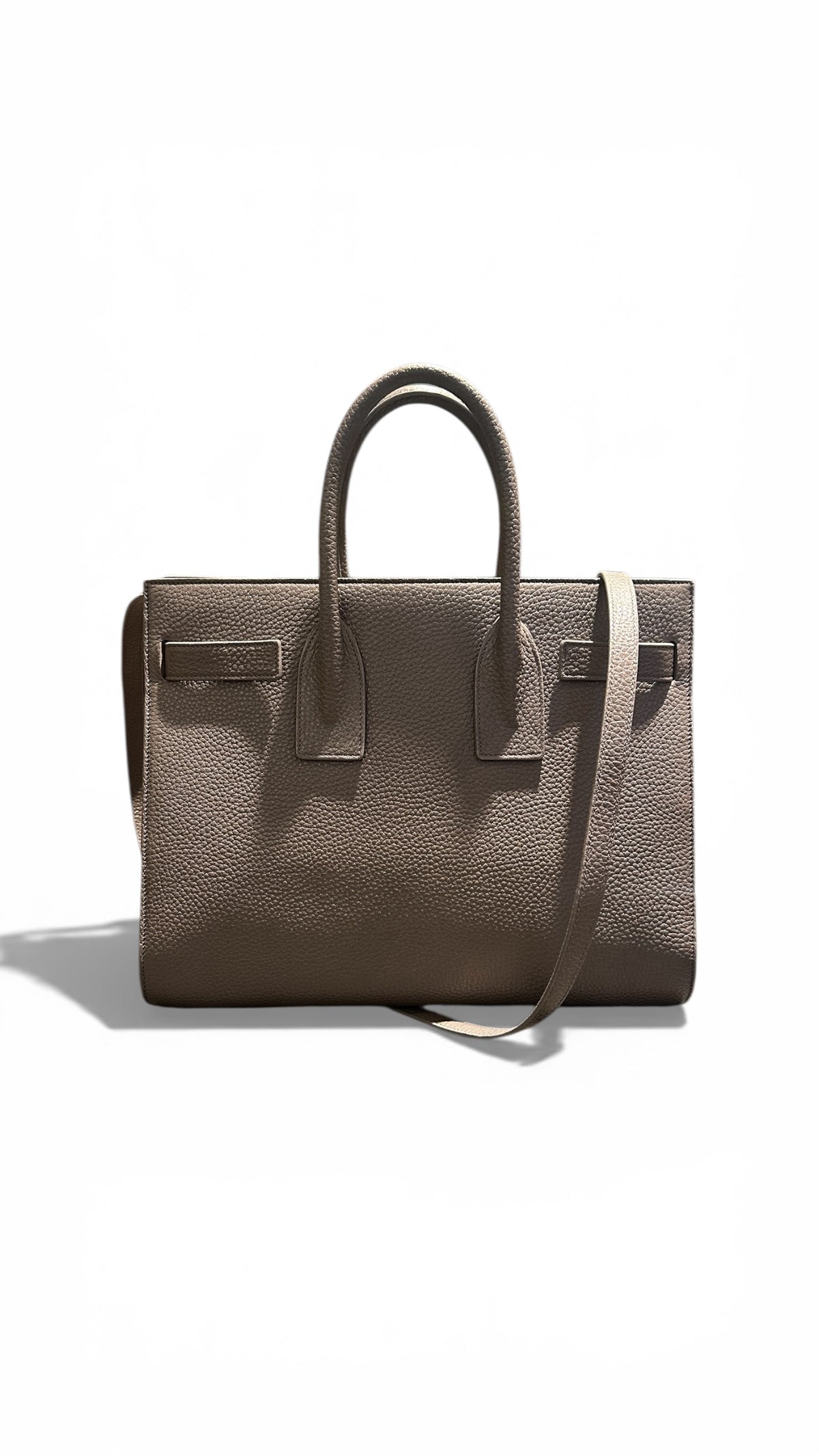 Saint Laurent Sac de Jour in greige grained leather