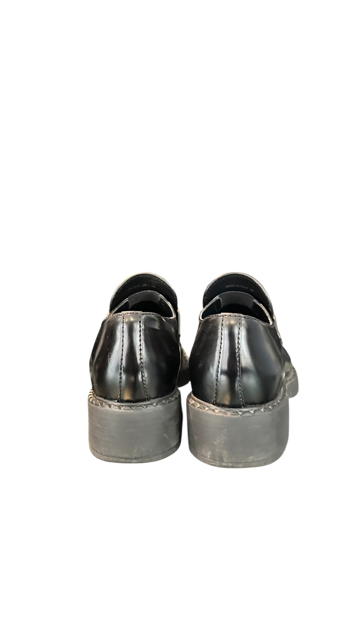 Prada Black Leather Loafers - 40
