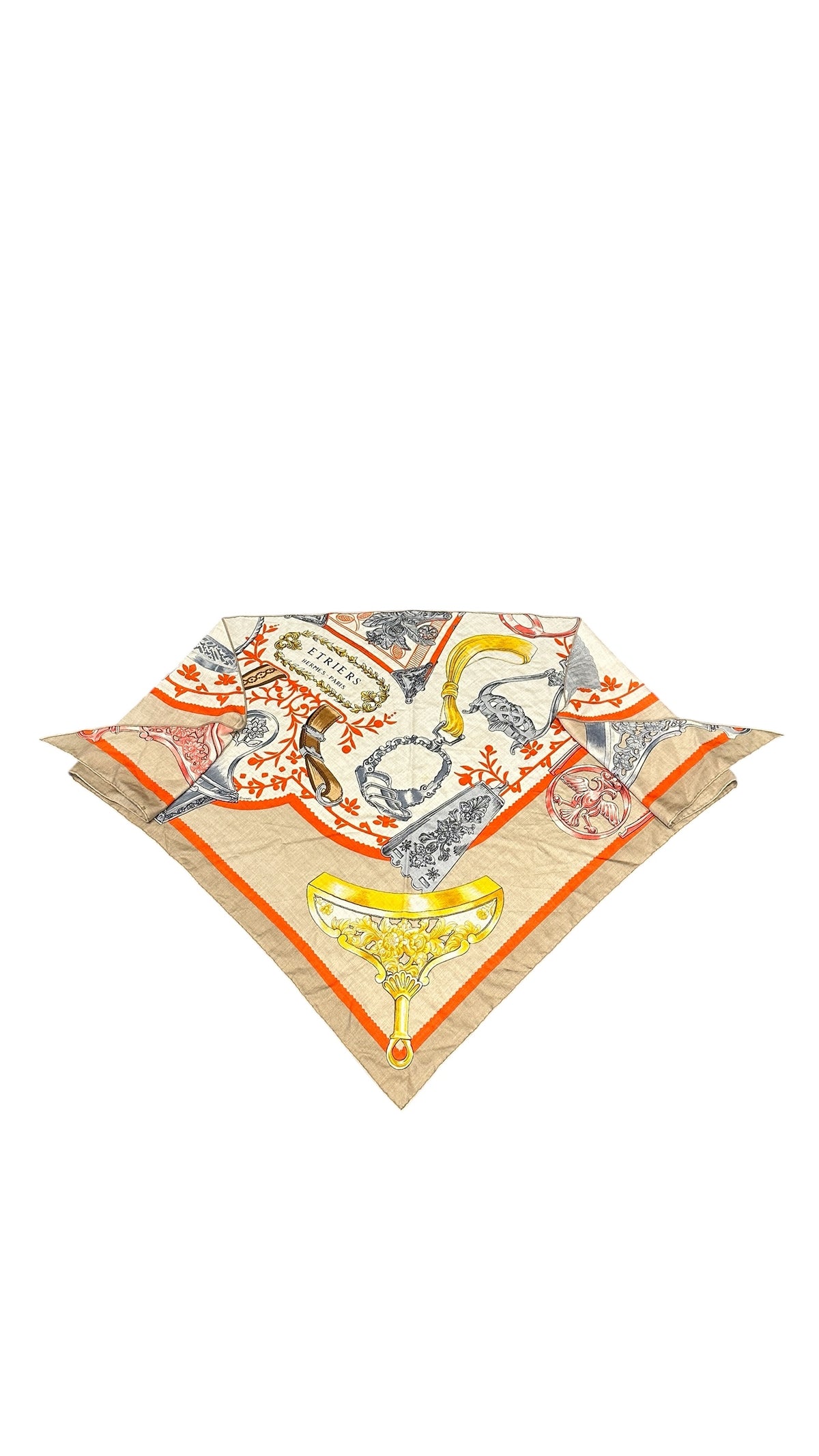 Triangle Hermès en mélange soie et cachemire