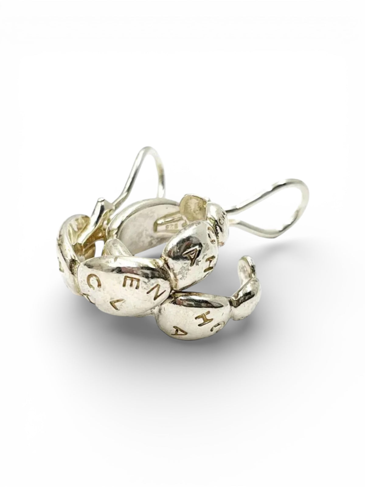 Chanel Earrings – Sterling Silver Hoops