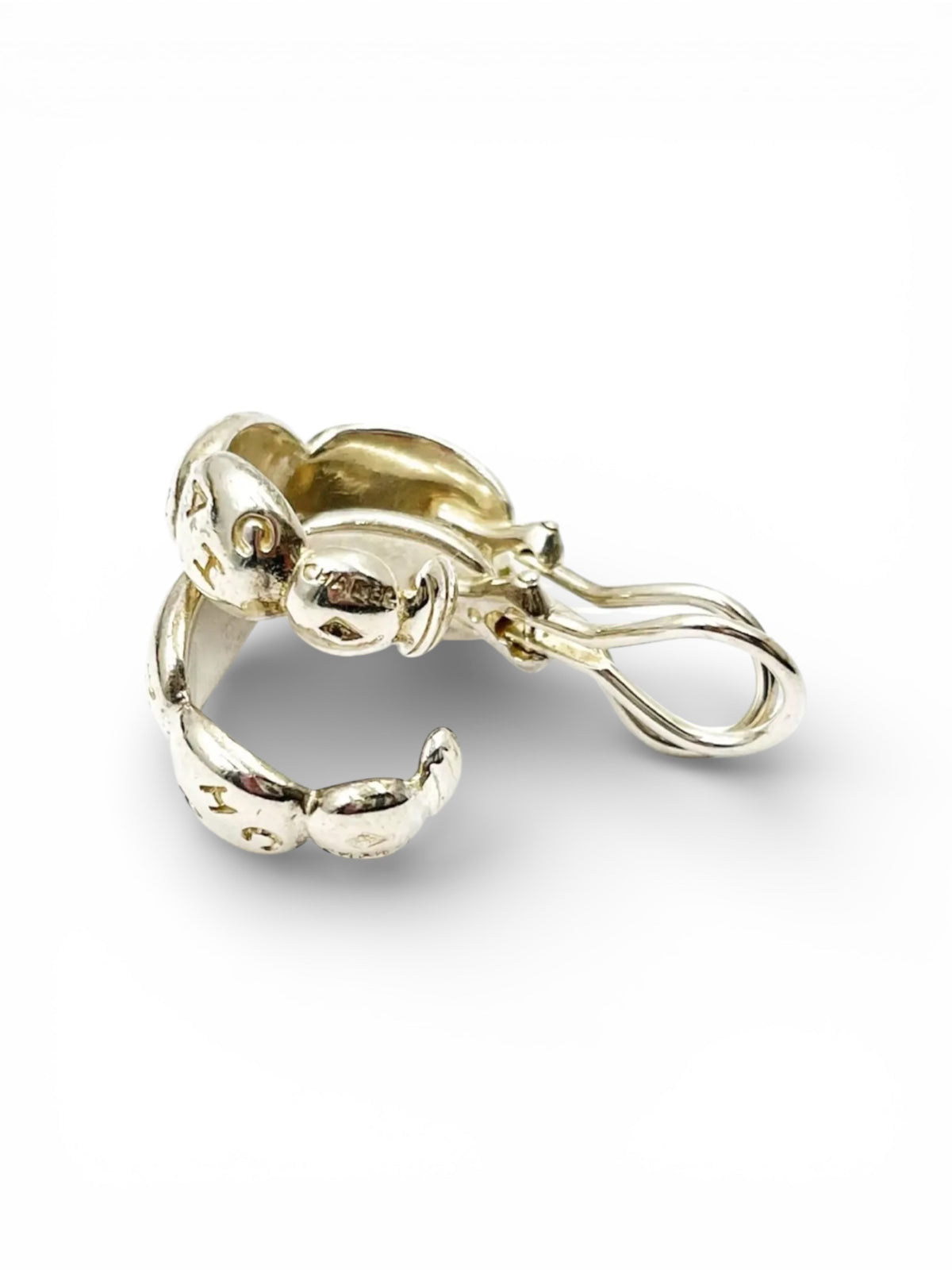 Chanel Earrings – Sterling Silver Hoops