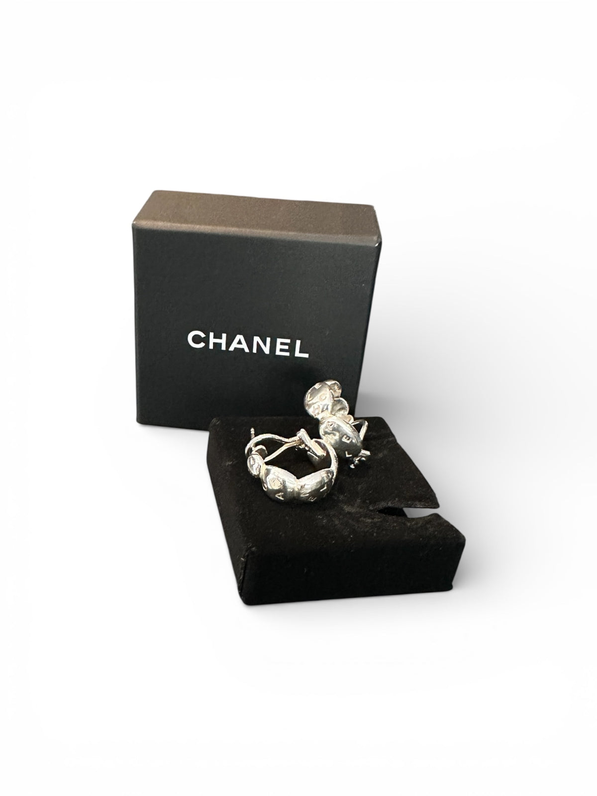 Chanel Earrings – Sterling Silver Hoops
