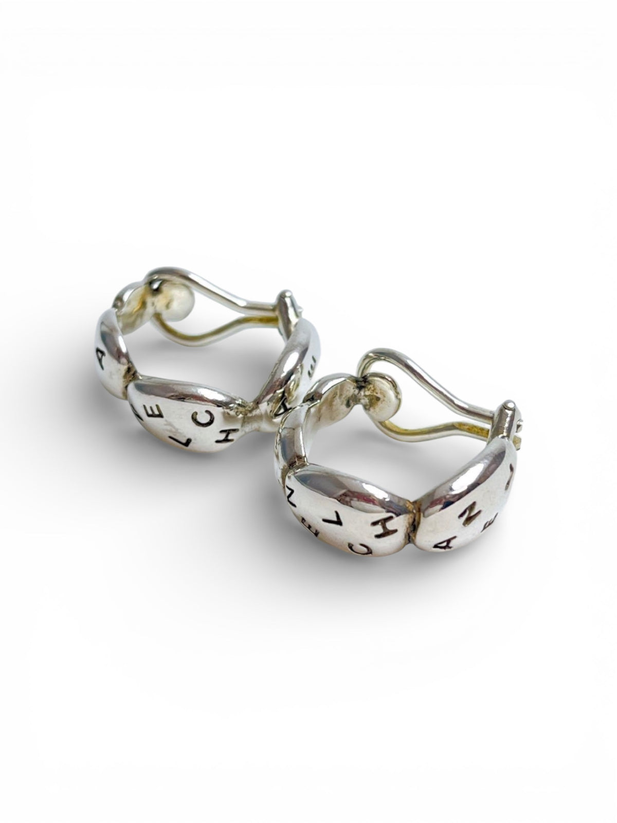 Chanel Earrings – Sterling Silver Hoops