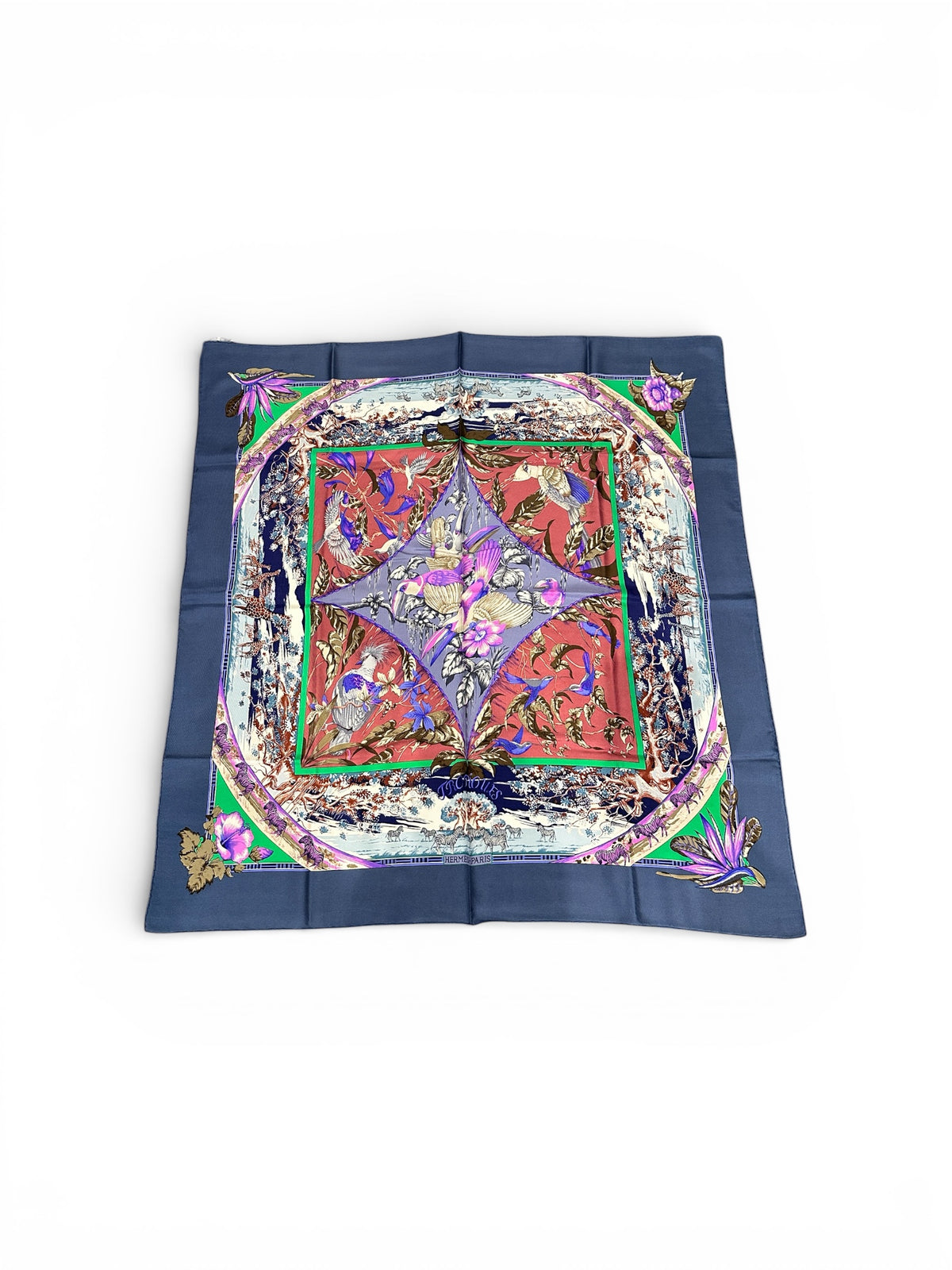 Hermès Carré 90 "Tropiques" – Silk – Multicolor