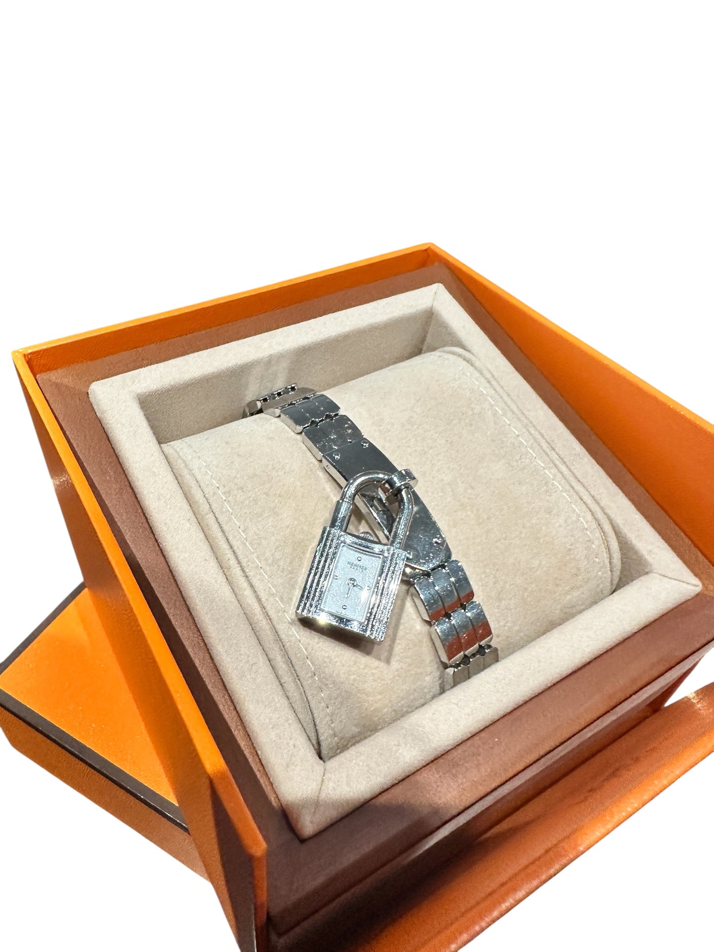 Hermès Mini Kelly Watch – version acier bracelet métal