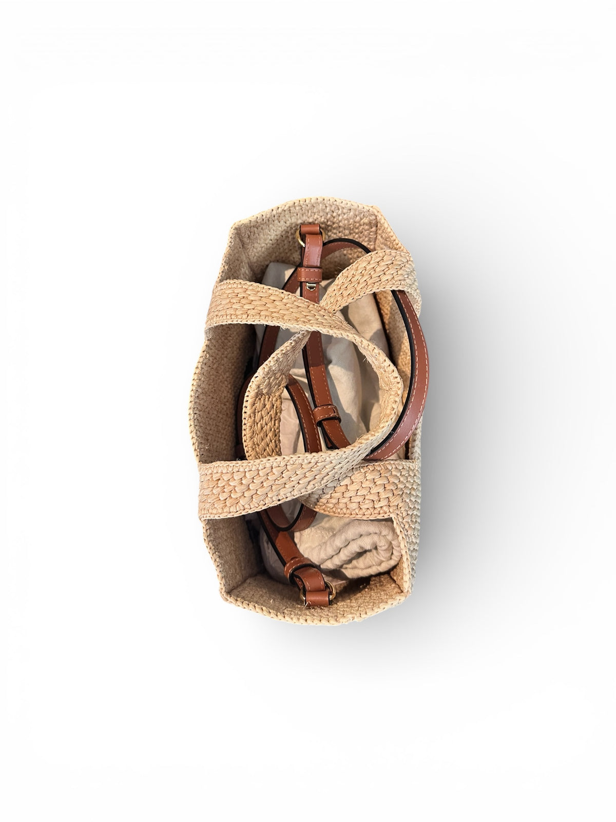 Loewe – Mini cabas Loewe Font en raphia