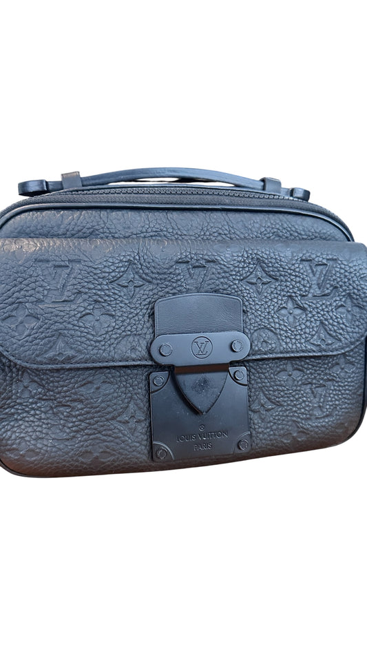 Louis Vuitton S Lock Messenger Bag – Black Taurillon Monogram Leather