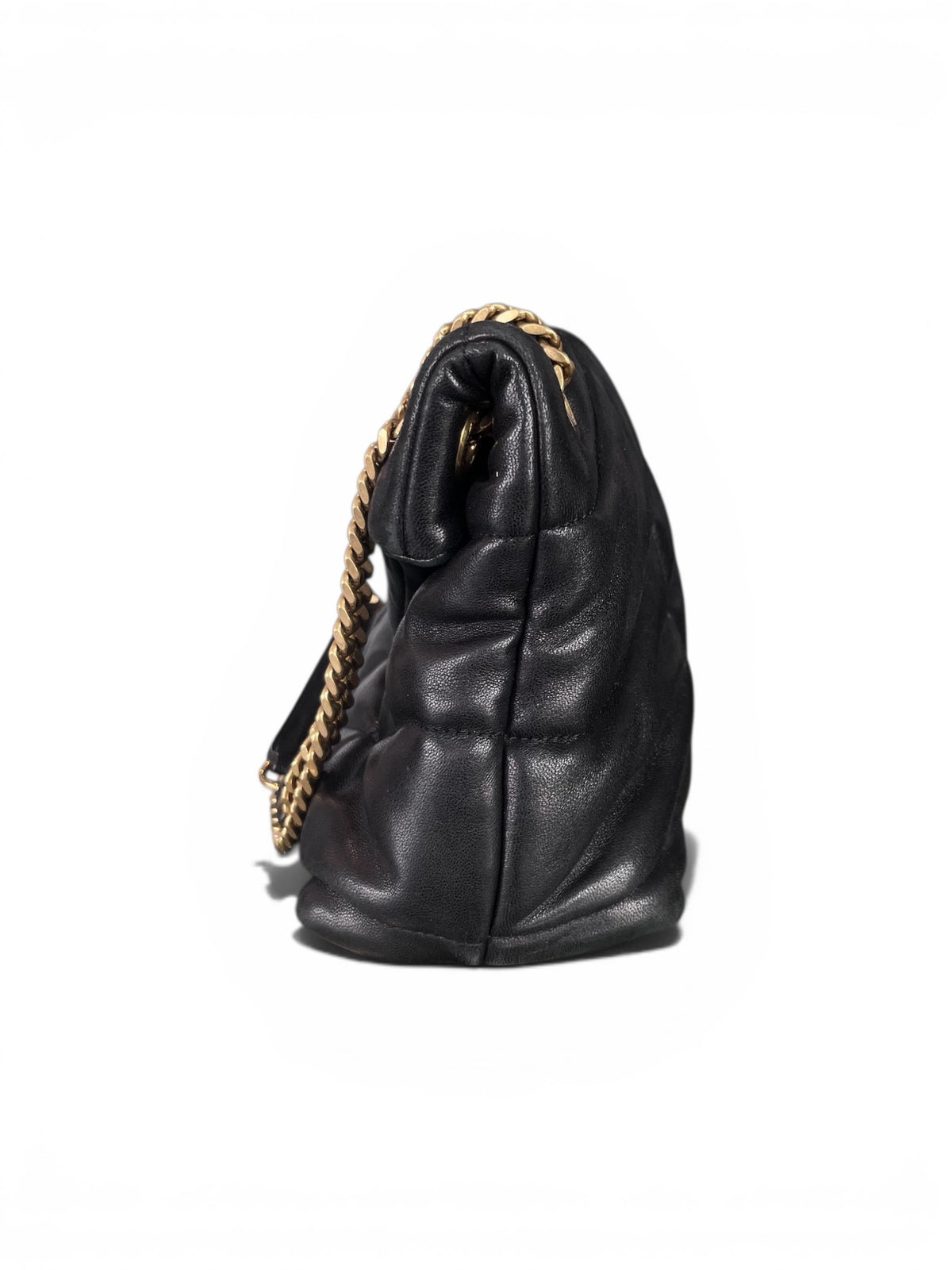 Sac Saint Laurent Loulou Puffer – Cuir matelassé noir