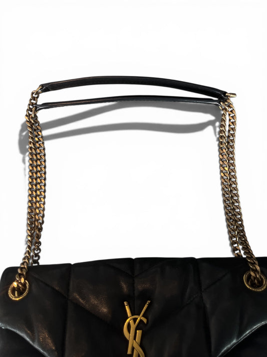 Saint Laurent Loulou Puffer Bag – Black Quilted Leather