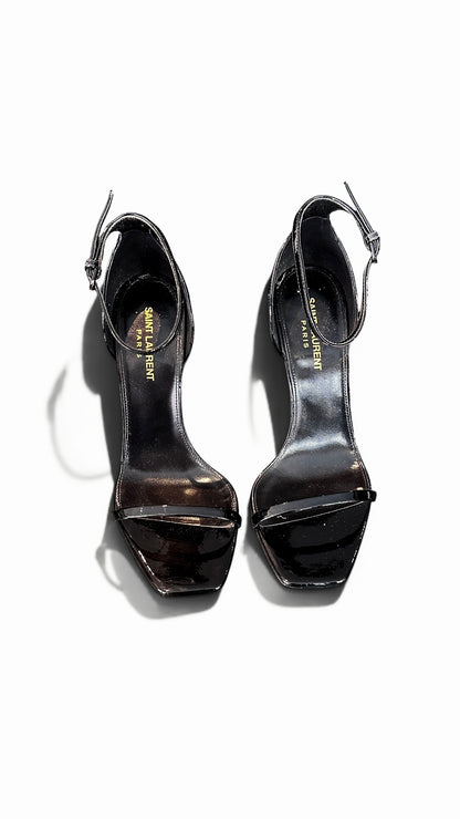 Escarpins Yves Saint Laurent Opyum en cuir verni noir