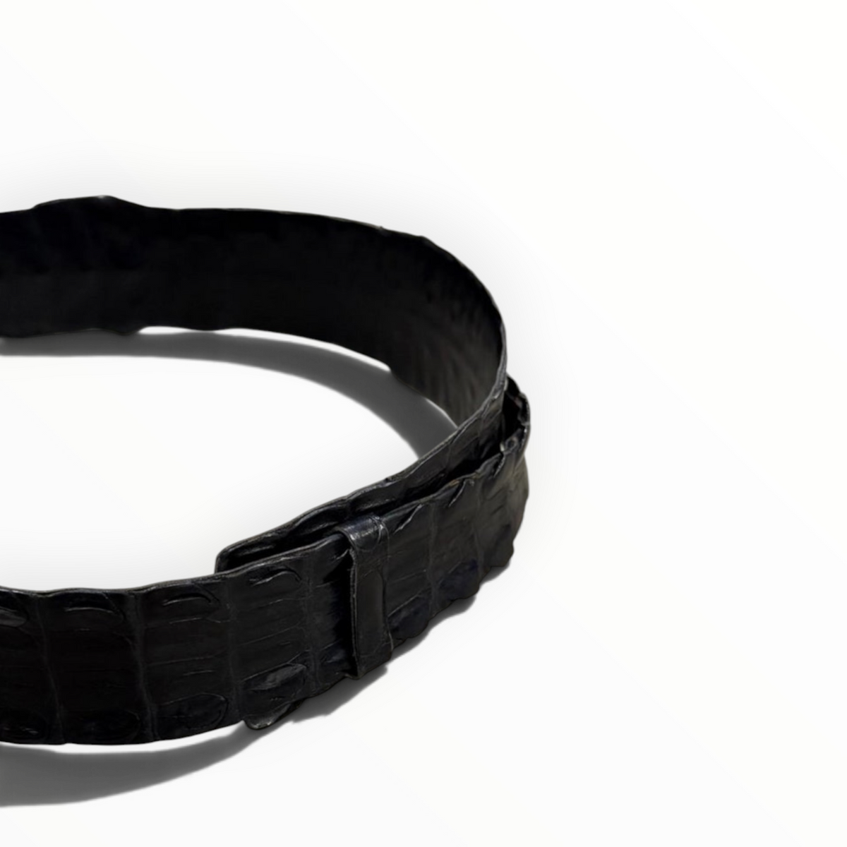 Ceinture Gucci by Tom Ford en crocodile noir Automne/Hiver 2002