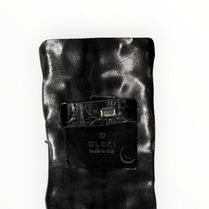 Ceinture Gucci by Tom Ford en crocodile noir Automne/Hiver 2002