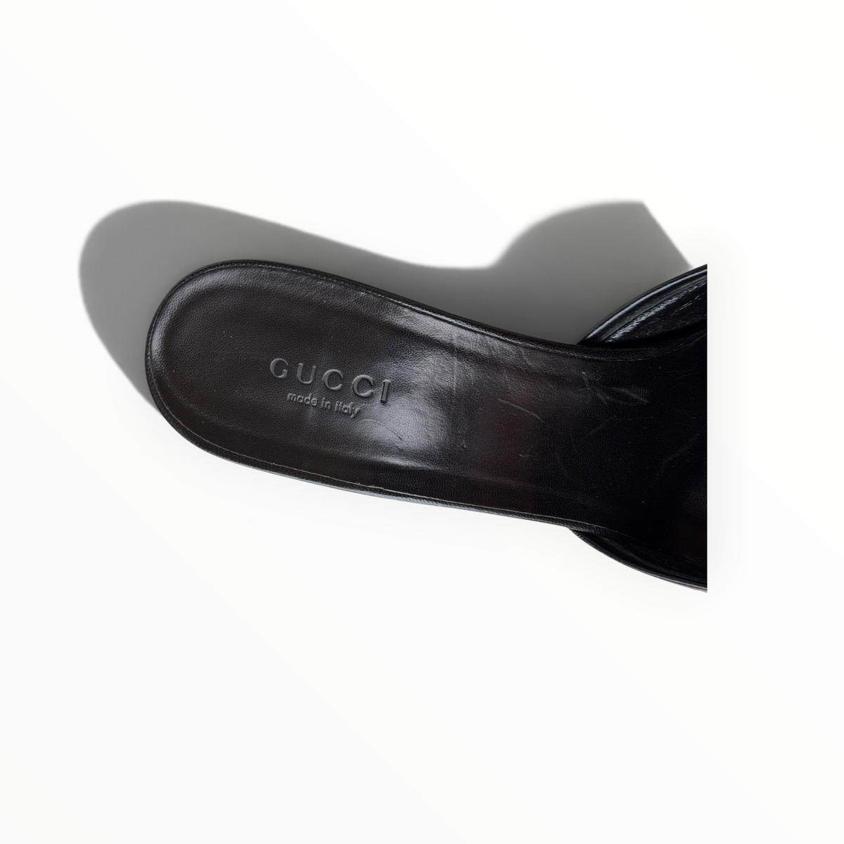 Mules Gucci noires à mors argenté (Gucci Tom Ford)