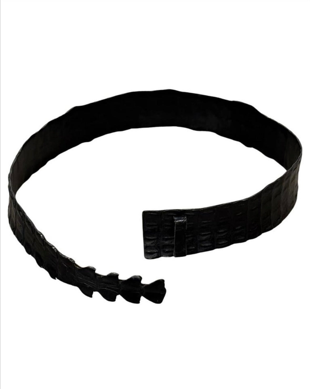 Ceinture Gucci by Tom Ford en crocodile noir Automne/Hiver 2002