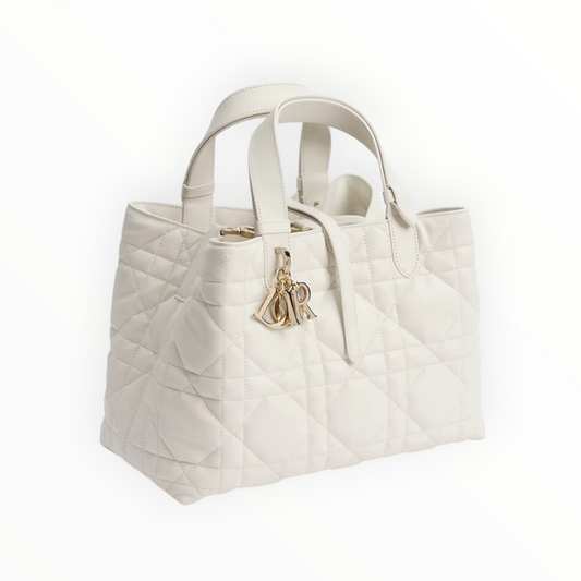 Sac Dior Toujours Medium blanc en cuir