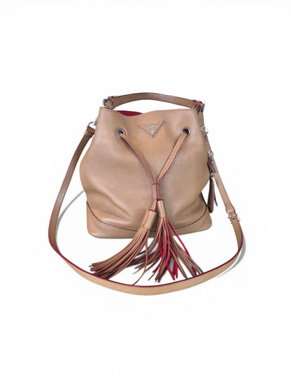 Prada smooth leather bucket bag