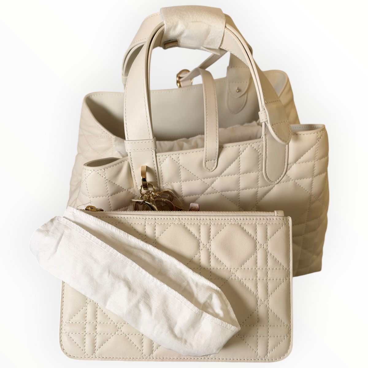 Sac Dior Toujours Medium blanc en cuir