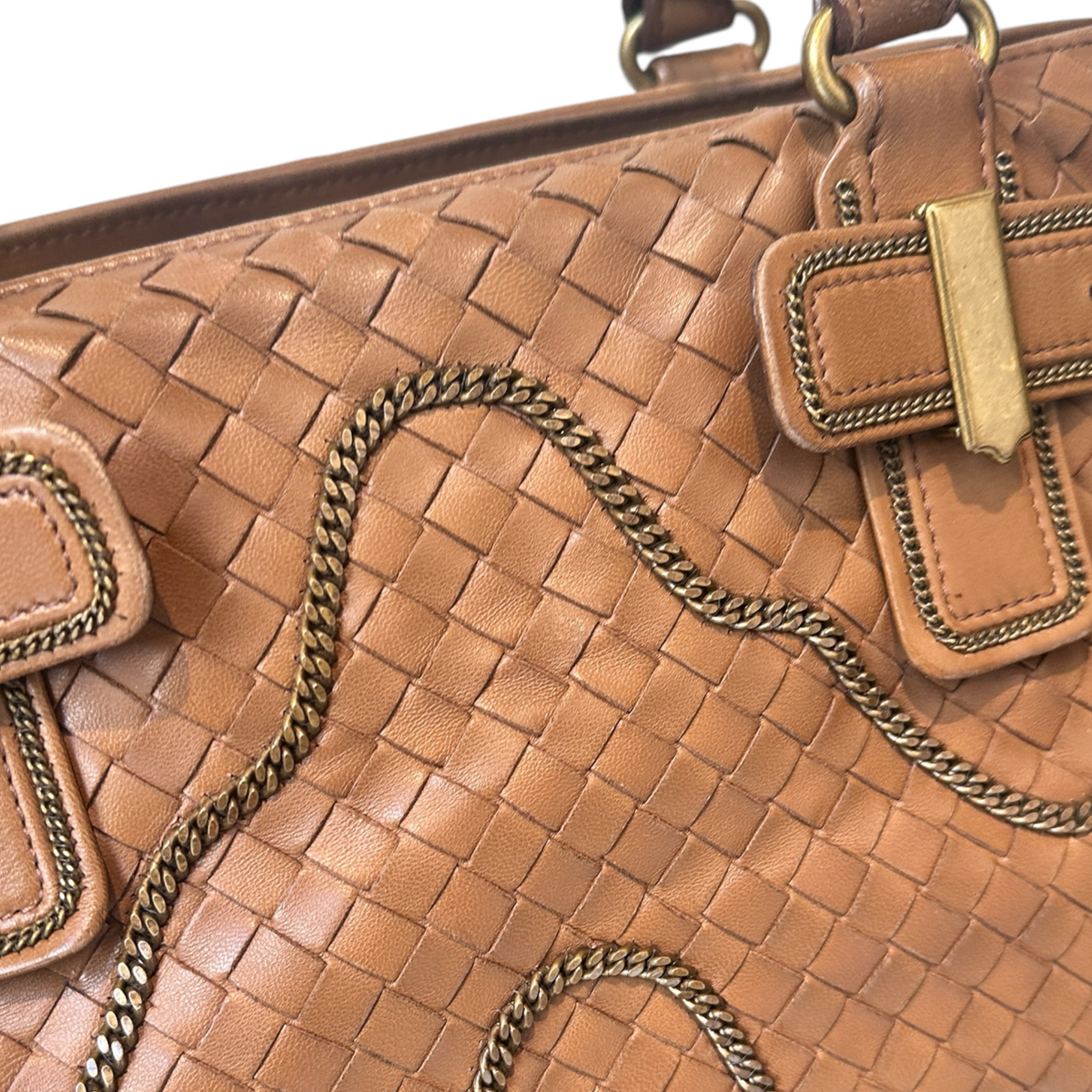 Bottega Veneta cabas Intrecciato à chaînes