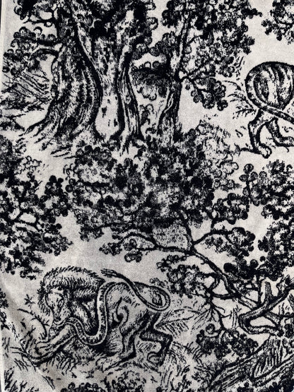 Christian Dior reversible beach towel – navy & white toile de Jouy motif