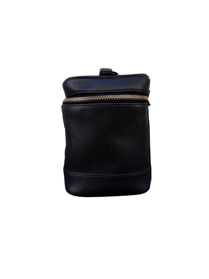 Chanel black grained leather vanity case – embossed CC logo