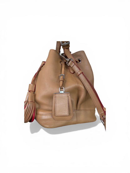 Prada smooth leather bucket bag