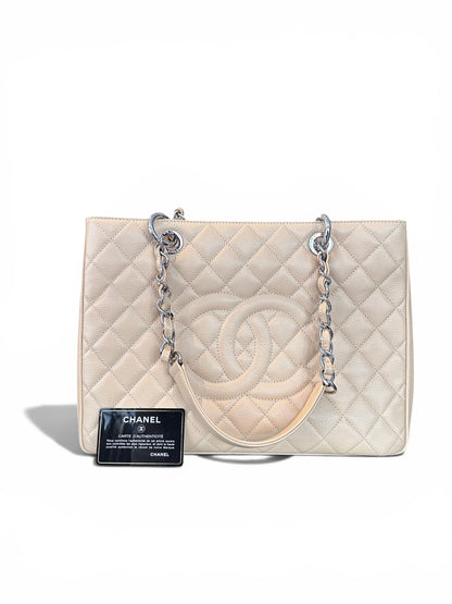Chanel Grand Shopping Tote GST Beige Caviar – 2014