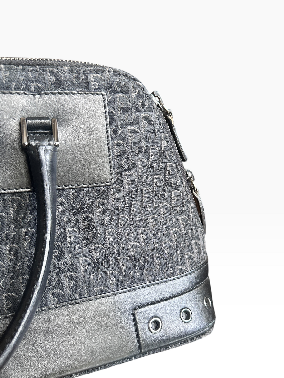 Sac Dior Street Chic Bowling – Toile Trotter noire